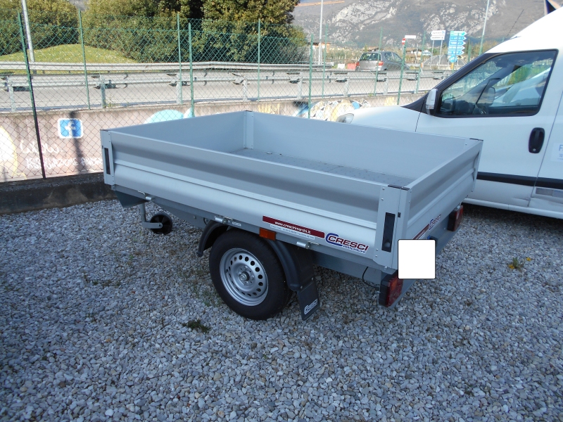 CRESCI RIMORCHI A6LA IN ALLUMINIO 4 SPONDE APRIBILI Immagine 1
