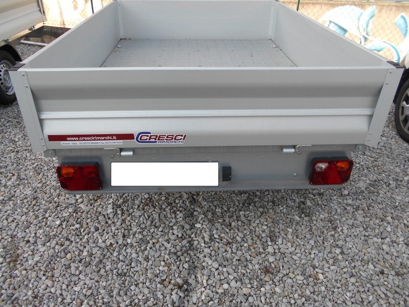 CRESCI RIMORCHI A6LA IN ALLUMINIO 4 SPONDE APRIBILI Immagine 7